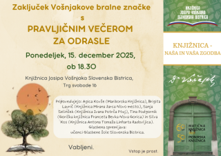 Zaključek Vošnjakove bralne značke s Pravljičnim večerom za odrasle