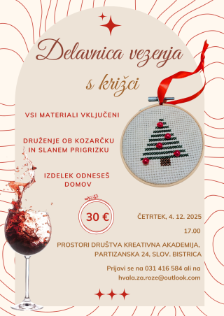 Delavnica vezenja s križci