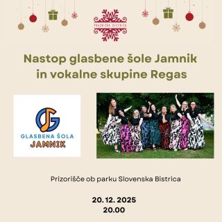 Nastop glasbene šole Jamnik in vokalne skupine Regas
