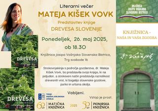 Predavanje Mateje Kišek Vovk in predstavitev knjige Drevesa Slovenije