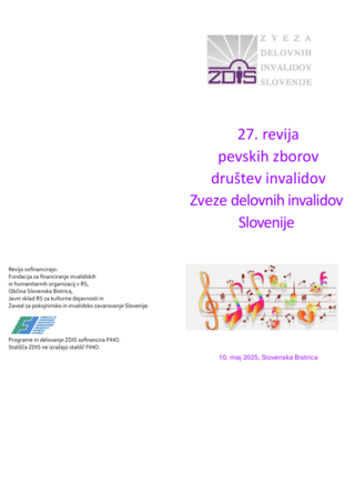 27. revija pevskih zborov društev invalidov ZDIS