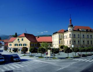 Trg svobode Square with the town hall