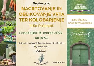 Predavanje: NAČRTOVANJE IN OBLIKOVANJE VRTA TER KOLOBARJENJE