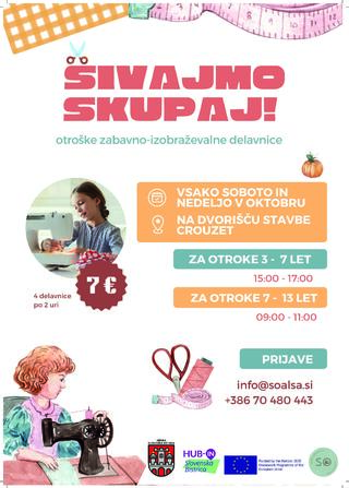 Delavnice za otroke: ŠIVAJMO SKUPAJ