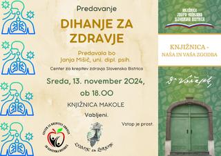 Predavanje: Dihanje za zdravje