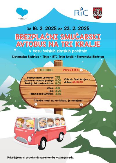 ZIMSKI AVTOBUS na TRI KRALJE 16. 2. - 23. 2. 2025