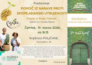 Predavanje: Pomoč iz narave proti spomladanski utrujenosti
